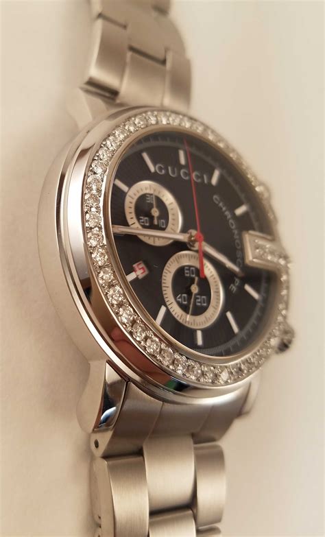 gucci chronograph|gucci 101m chrono diamonds.